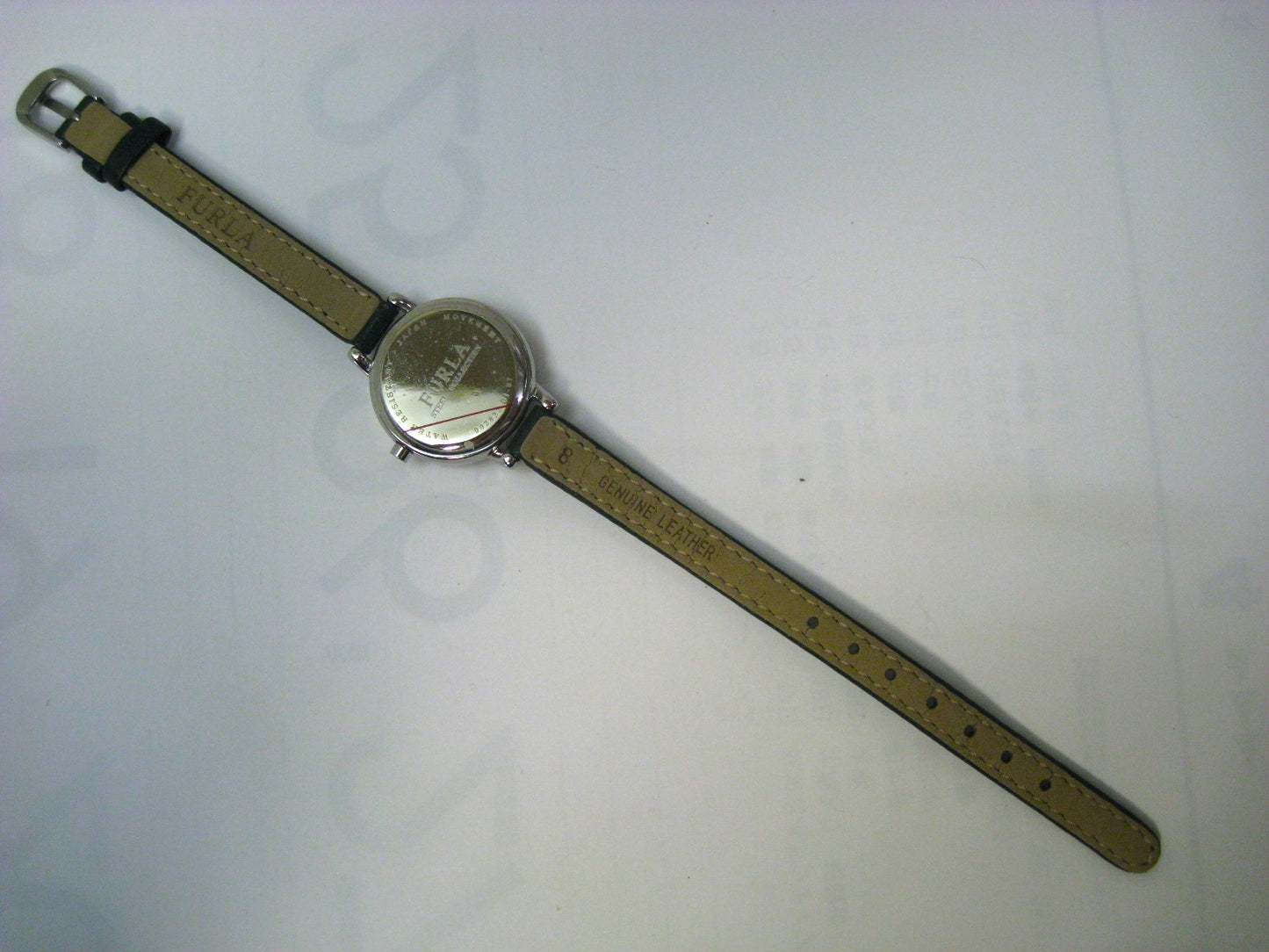 ほぼ未使用フルラFURLAスワロフスキー石入モスグリーン002822-01-87