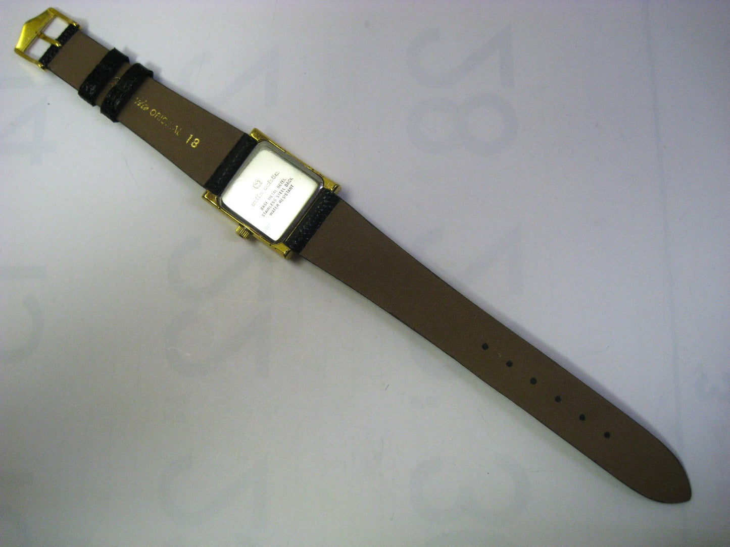レディース ミラショーン mila schon 3針 新品 黒革バンド リザード