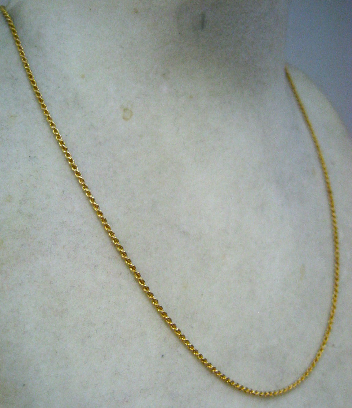 美品 K18 18金 ネックレス ロープ デザイン 39.5cm