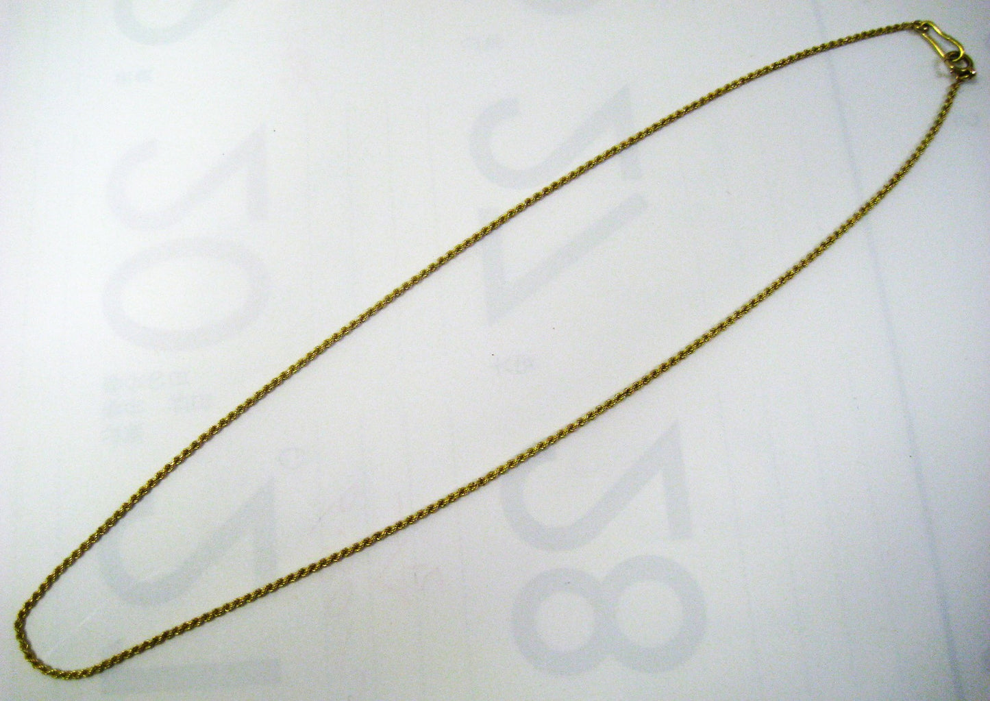 美品 K18 18金 ネックレス ロープ デザイン 39.5cm