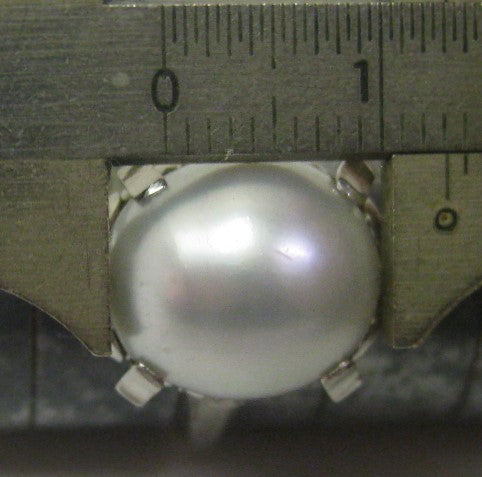 美品 プラチナ リング 指輪 パール 約 13.2mm×12mm サイズ #22