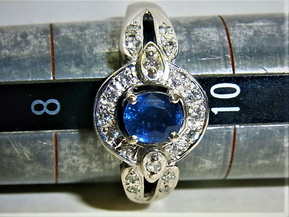 Pt900プラチナ リング 指輪 サファイヤ 0.51ct ダイヤ 0.13ct