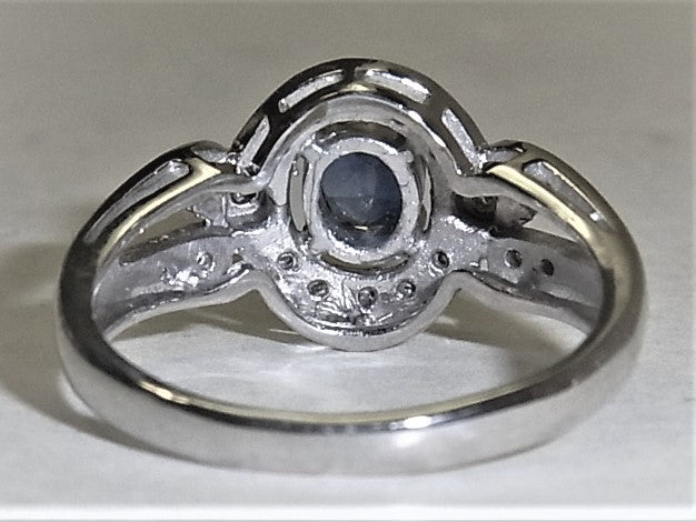 Pt900プラチナ リング 指輪 サファイヤ 0.51ct ダイヤ 0.13ct