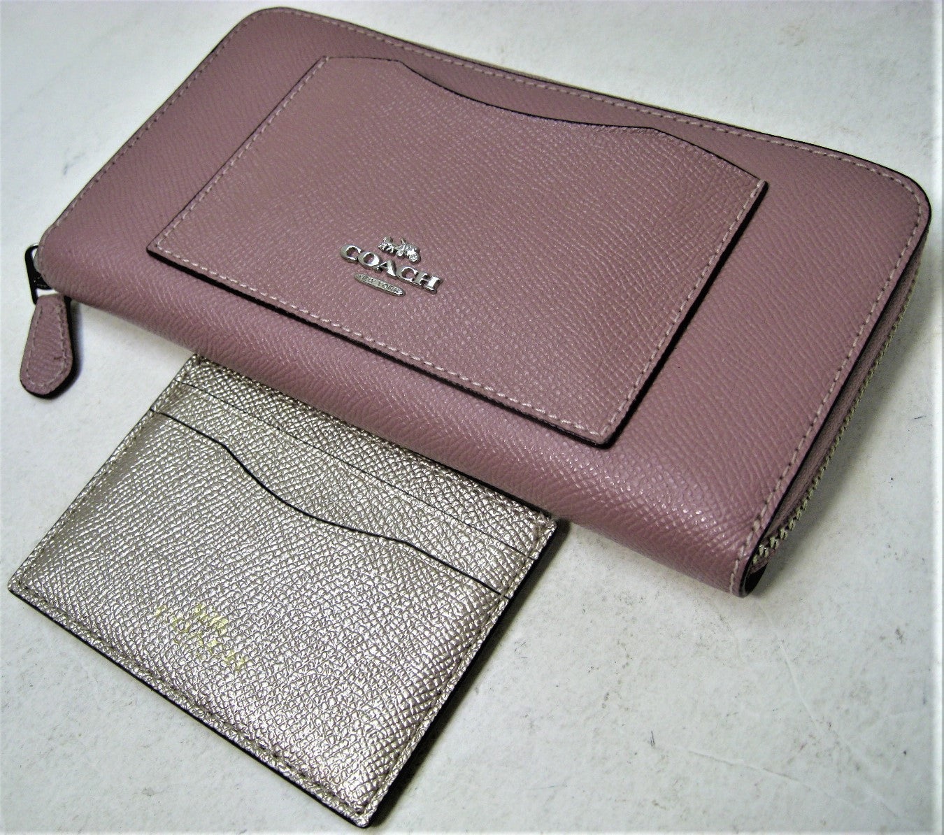 コーチCOACH長財布 内外ファスナー付小銭入F54007F1830パスケース付